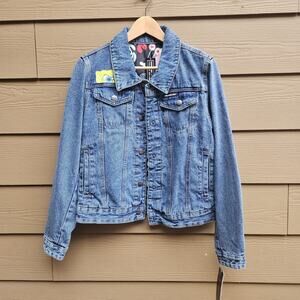 Members Only SpongeBob Womens Medium Jacket Reversible Cartoon ZA